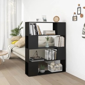 Libreria/divisorio nero 100x24x124 cm