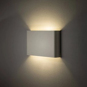 Nowodvorski Lighting Applique Haga, grigio chiaro, metallo, larghezza 25 cm, G9