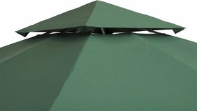 Tetto di Ricambio per Gazebo da Giardino Doppio Tetto 3x3m...