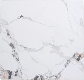 Piano per tavolo quadrato in pietra effetto Marmo venato Grigio 70x70 cm