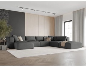 Divano a U angolare grigio scuro, angolo destro Esther - Milo Casa