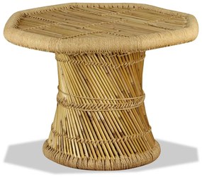 Tavolino da caffè in bambù ottagonale 60x60x45 cm