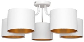 Lampadario a plafone ALBA 5xE27/15W/230V bianco/dorato