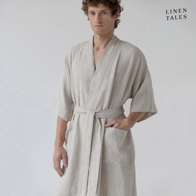 Vestaglia di lino beige taglia S/M Melange - Linen Tales