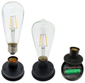 Lampada LED solare LORETA 1xE27/1,2V 600 mAh IP44