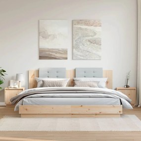 Comodini 2 Pz 40x30x40 Cm İn Legno Massello Di Pino /
