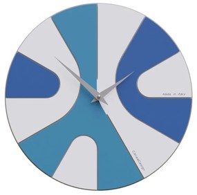 CalleaDesign Orologio da parete moderno silenzioso AsYm- in vari colori BLU LUCE