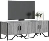 Mobile Porta TV Grigio Sonoma 122x34x41cm in Legno Multistrato 848587