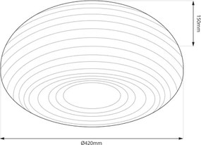 Plafoniera PULSO 3xE27/15W/230V diam. 42 cm bianca