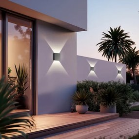 Brilagi - Applique da esterno DOUBLERAY LED/4W/230V, antracite, IP65