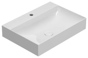 Globo T-Edge Lavabo 65x47 Sospeso O Appoggio Rettangolare In Ceramica Bianco Lucido