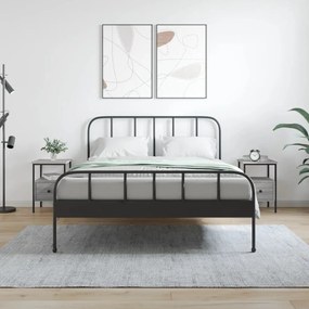 Comodini 2pz Grigio Sonoma 34x36x50 Cm İn Legno Multistrato /