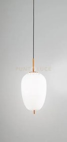Cirro ssospensione led 24w 1435lm 3000k vetro bianco  finitura oro ...