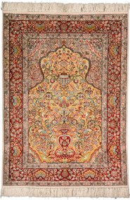 Hereke Tappeto 100x140 Beige (Cina) Annodato A Mano