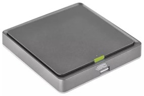 Interruttore 1 bottone GoSmart 1xCR2430 Tuya nero