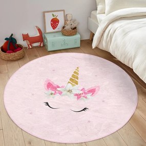 Tappeto rosa per bambini ø 120 cm Comfort - Mila Home