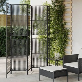Divisorio Per Ambienti A 5 Pannelli Nero İn Polyrattan /