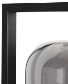 Lampada da terra smart nera con vetro fumé con WiFi ST64 - Qara Down