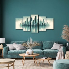 Quadro su tela – Grattacieli avvolti nella nebbia