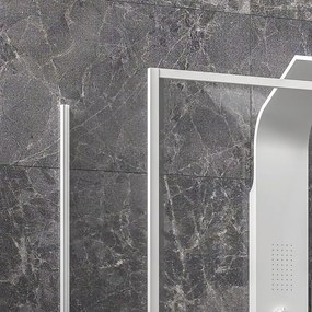Cabina doccia 80x110 colore bianco vetro 6mm altezza 200h | KLA-4000W - KAMALU