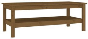 Tavolino da salotto miele 110x50x40 cm legno massello di pino