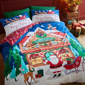 Set copripiumino e federa per letto singolo 135x200 cm Santa's Workshop – Catherine Lansfield