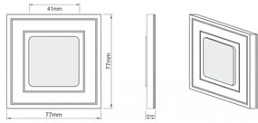 LDST KE-01-SS-BC8 - Illuminazione LED per scale KELLY 8xLED/1,2W/230V cromo opaco
