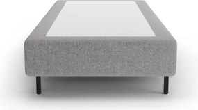 Letto singolo imbottito grigio senza testiera 90x200 cm Whale – Micadoni