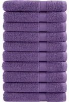 Asciugamani per Sauna 10 pz Viola 80x200cm 600 g/m 100% Cotone 137364