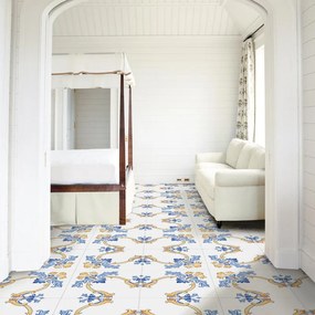 Piastrella da pavimento e rivestimento interno 60.5 x 60.5 cm Sp. 9 mm Polveri Vietresi Cetara in gres porcellanato bianco lucido traffico intenso (pei 4/5) R9 1.46 mq