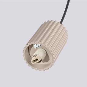 Lampadario grigio tortora con paralume in vetro ø 12 cm Orbital – Sollux