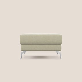 Star Pouf con piedini alti in microfibra impermeabile T11 panna
