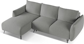 Divano angolare grigio chiaro (con penisola a sinistra) Malie – Makamii