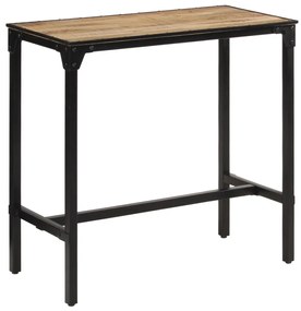 Tavolo Da Bar 110x55x107 Cm İn Legno Grezzo Massello Di Mango /