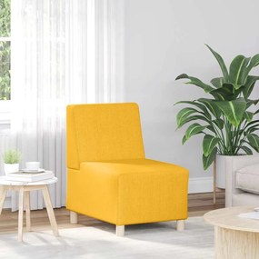 Divano Sedia Giallo Chiaro 55 Cm İn Tessuto Di Velluto A Coste /