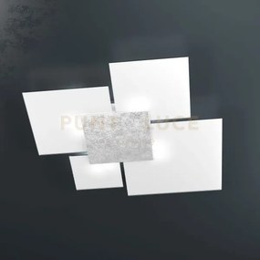 Upgrade 90 applique plafoniera 4 luci attacco e27 in vetro e metall...