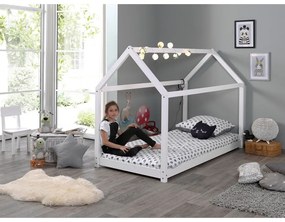 Letto bianco per bambini, 90 x 200 cm Cabane - Vipack
