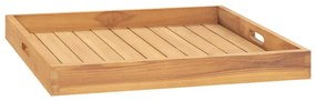 Vassoio Da Portata 60x60 Cm İn Legno Massello Di Teak /