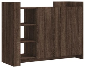 Credenza rovere marrone 100x35x75 cm in legno multistrato