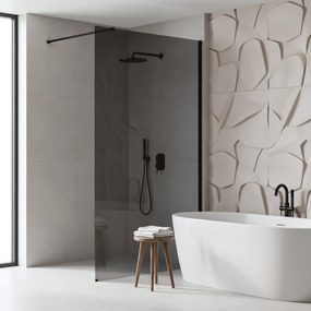Parete doccia Rea Flexi Grey / Black 100