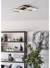 Plafoniera LED bagno e garage Calliera, nero31 cm, 2500 lumen EGLO