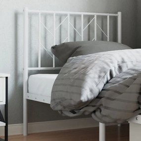 Testiera İn Metallo Bianco 80 Cm /