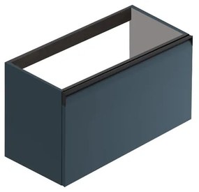 Mobile da bagno sotto lavabo Fusion blu opaco L 79.5 x H 40 x P 45.5 cm 1 cassetto, lavabo non incluso