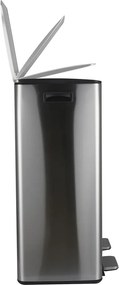 Cestino per la spazzatura color argento opaco in acciaio per raccolta differenziata/con pedale 2x30 l Aliya – Spirella