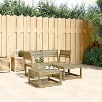 Set Divani da Giardino 3 pz in Legno Impregnato di Pino 3216989