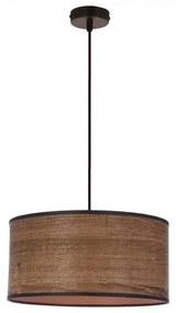 Lampadario a sospensione con filo LEGNO 1xE27/40W/230V diametro 30 cm marrone
