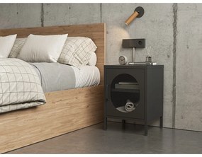 Comodino in metallo nero Diora - Marckeric