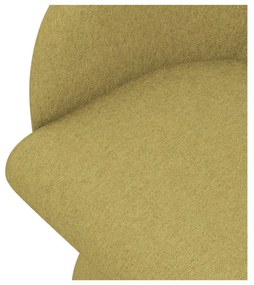 Sedia da pranzo gialla in imbottito Kanoa – Makamii