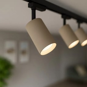 Faretto per sistema a binario monofase PIPE 1xGU10/10W/230V beige