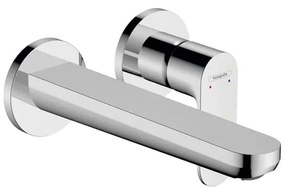 Rubinetto per lavabo a canna media Rebris S cromato lucido HANSGROHE H 11.5 cm